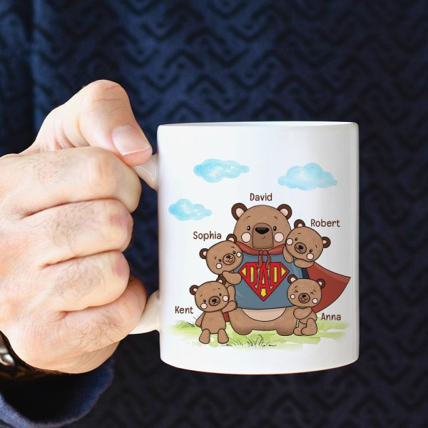 Bear Dad DR-WHM-03NAQN250423HA Personalized Coffee Mug