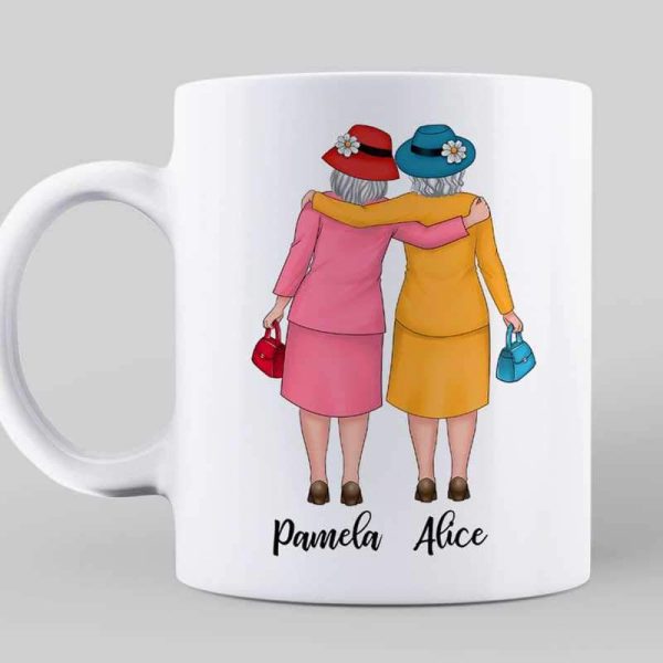 Beautiful Old Besties Personalized Mug