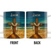 Beautifully Illustrated Cross Draped With Cloth - Personalized Custom Coffee Mug - FTH058_MG