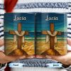 Beautifully Illustrated Cross Draped With Cloth - Personalized Custom Coffee Mug - FTH058_MG