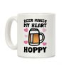 Beer Makes Me Heart Hoppy Coffee Mug