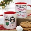Behind Every Crazy Daughter, Personalized Mug, Gift For Mother's Day