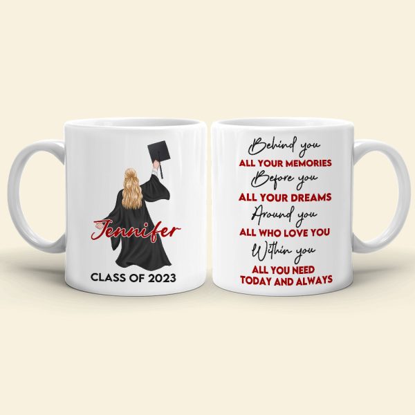 Behind You All Your Memories, Graduate White Mug
