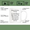 Being a Mother Is Easy Everything Is on Fire Coffee Mug Funny Gift for Mom from Daughter Son Kids
