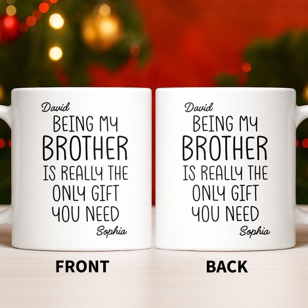 Being My Brother Is Really The Only Gift You Need - Personalized Custom Coffee Mug - BRT001_MG