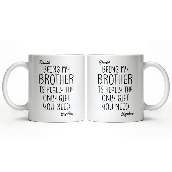 Being My Brother Is Really The Only Gift You Need - Personalized Custom Coffee Mug - BRT001_MG