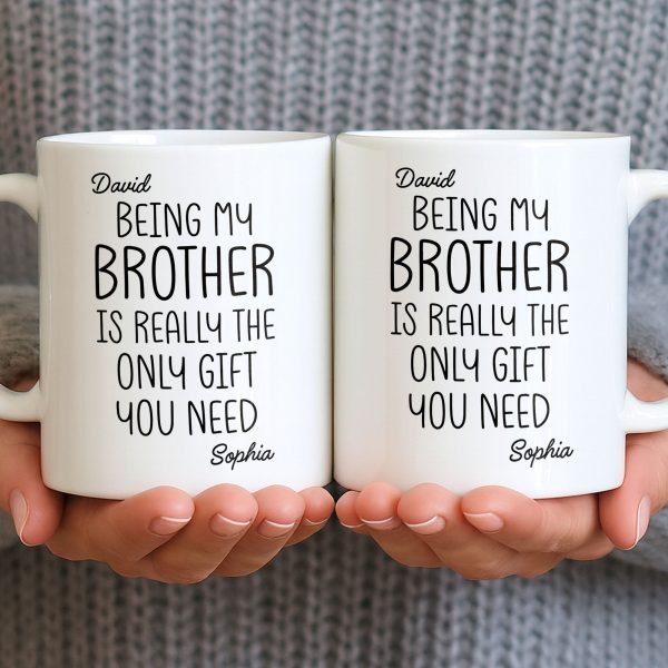 Being My Brother Is Really The Only Gift You Need - Personalized Custom Coffee Mug - BRT001_MG