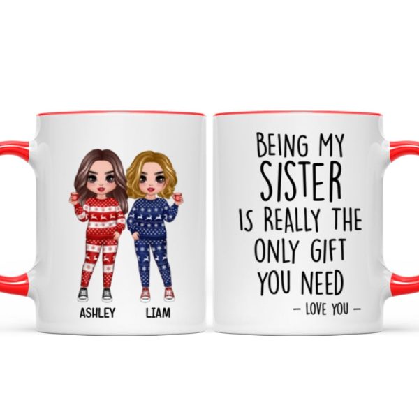Being My Brother Sister Bestie Is The Only Gift You Need Standing Doll Personalized Mug