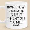 Being My Parent Is The Ultimate Blessing - Family Personalized Custom Mug - Gift for Mom, Dad
