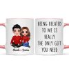 Being Related To Me Couple Personalized Mug