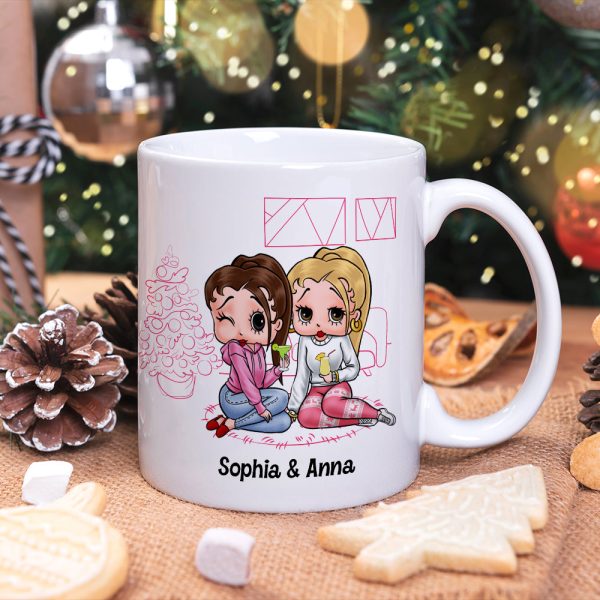 Being Your [Custom Quote] Seems Like Gift Enough, Gift For Friends, Sister, Personalized Mug, Cartoon Girl Mug, Christmas Gift 06NATN231123HH