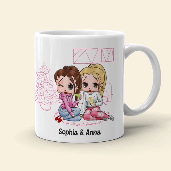 Being Your [Custom Quote] Seems Like Gift Enough, Gift For Friends, Sister, Personalized Mug, Cartoon Girl Mug, Christmas Gift 06NATN231123HH
