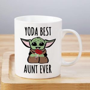Best Aunt Ever Coffee Mug Funny Gift for Aunt from Niece Nephew, Birthday Mother's Day Christmas Gift Idea