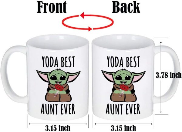 Best Aunt Ever Coffee Mug Funny Gift for Aunt from Niece Nephew, Birthday Mother's Day Christmas Gift Idea