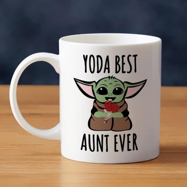 Best Aunt Ever Coffee Mug Funny Gift for Aunt from Niece Nephew, Birthday Mother's Day Christmas Gift Idea