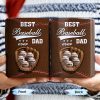 Best Baseball Dad Ever, Baseball and Glove - Personalized Custom Coffee Mug - DAD215_MG