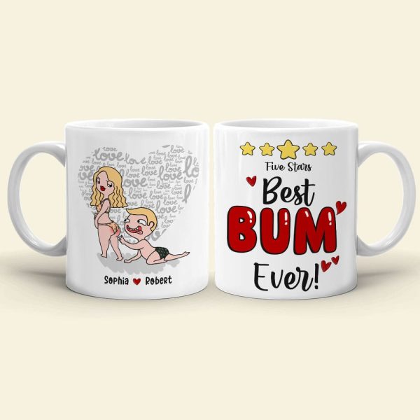 Best Bum Ever, Personalized Couple Mug, Gift For Couple