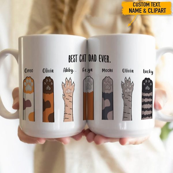 Best Cat Dad Ever Cat Mug, N304 HN590