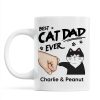 Best Cat Dad Ever Fist Bump Funny Cute Cats Personalized Mug