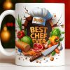 Best Chef Ever With Chef Hat And Vegetables - Personalized Custom Coffee Mug - JBS071_MG