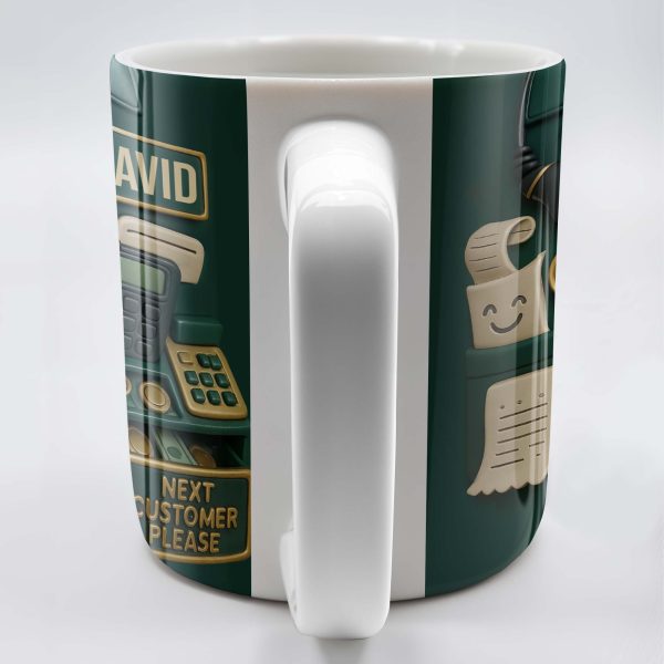 Best Coffee Break Companion For Awesome Cashiers, Cash Register And Telephone - Personalized Custom Coffee Mug - OFW008_MG