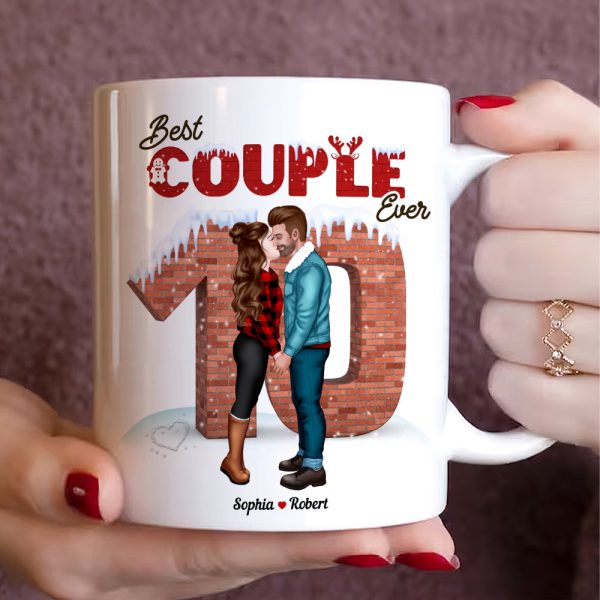 Best Couple Ever, Couple Gift, Personalized Coffee Mug, Couple Kissing Mug, Christmas Gift
