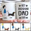 Best Dachshund Dad Ever Personalized Mug
