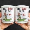 Best Dad By Par, Golf And Flag - Personalized Custom Coffee Mug - DAD257_MG