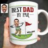 Best Dad By Par, Golf And Flag - Personalized Custom Coffee Mug - DAD257_MG