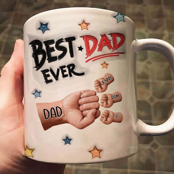 Best Dad Ever - Personalized Mug - Gift for Dad, Grandpa Father's Day | GR27 DUC4