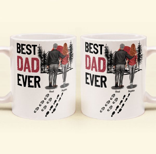 Best Dad Ever - Vintage Dad And Daughter, Son - New Version - Personalized Mug