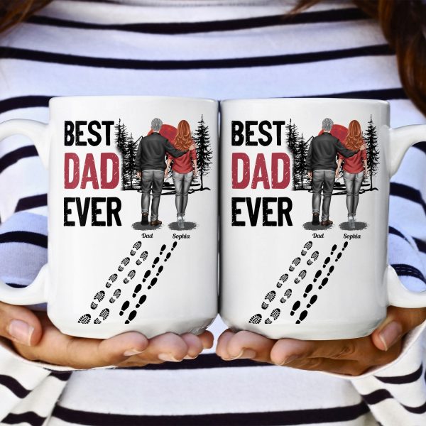 Best Dad Ever - Vintage Dad And Daughter, Son - New Version - Personalized Mug