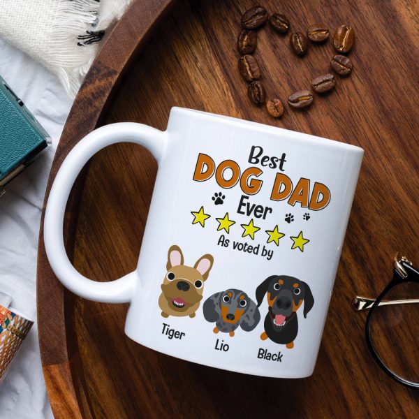 Best Dad Ever As Voted By His Dogs Personalized Coffee Mug DR-WHM-02QHTN080523TM