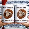 Best Dad Ever, Baseball Glove And Baseball - Personalized Custom Coffee Mug - DAD079_MG