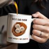 Best Dad Ever, Baseball Glove And Baseball - Personalized Custom Coffee Mug - DAD079_MG