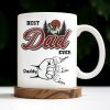 Best Dad Ever, Hand Holding, Mountains and Trees - Personalized Custom Coffee Mug - DAD204_MG