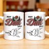 Best Dad Ever, Hand Holding, Mountains and Trees - Personalized Custom Coffee Mug - DAD204_MG