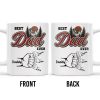 Best Dad Ever, Hand Holding, Mountains and Trees - Personalized Custom Coffee Mug - DAD204_MG