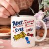 Best Dad Ever Hand To Hands American Flag - Gift For Dad - Personalized Ceramic Mug