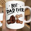 Best Dad Ever Pet And Kid Hand Punch Colorful - Personalized Mug