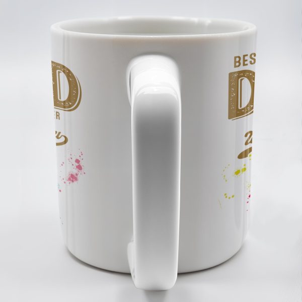Best Dad Ever, We Love You, Hand Prints - Personalized Custom Coffee Mug - DAD228_MG