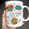 Best Dad Ever, Wow, Fist and Stars - Personalized Custom Coffee Mug - DAD039_MG