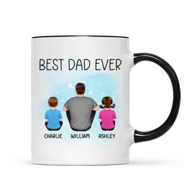 Best Dad Grandpa Back View Personalized Mug