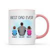 Best Dad Grandpa Back View Personalized Mug