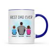 Best Dad Grandpa Back View Personalized Mug