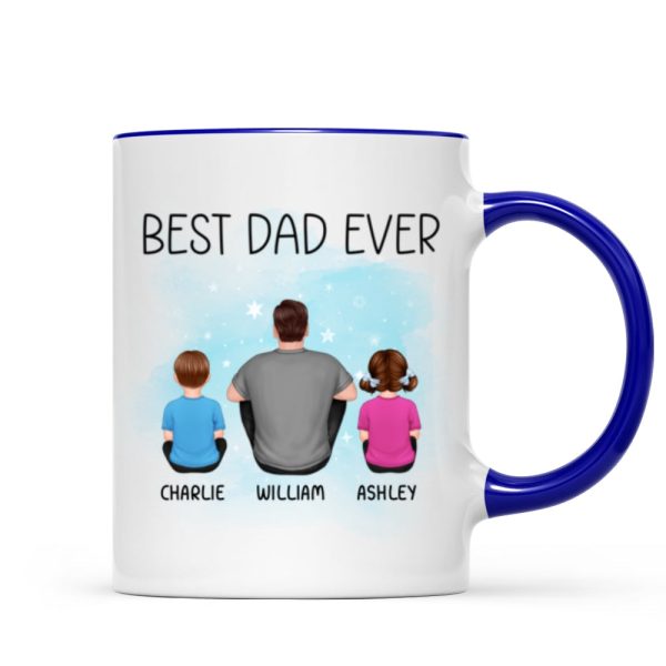Best Dad Grandpa Back View Personalized Mug