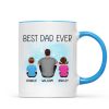 Best Dad Grandpa Back View Personalized Mug
