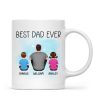 Best Dad Grandpa Back View Personalized Mug