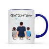 Best Dad Grandpa Sitting Back View Personalized Mug