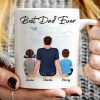 Best Dad Grandpa Sitting Back View Personalized Mug